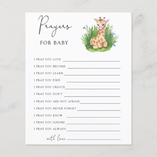 Party game | prayers for baby (Front)
