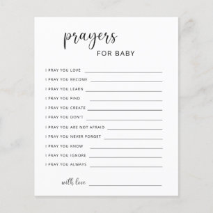 Party game   prayers for baby