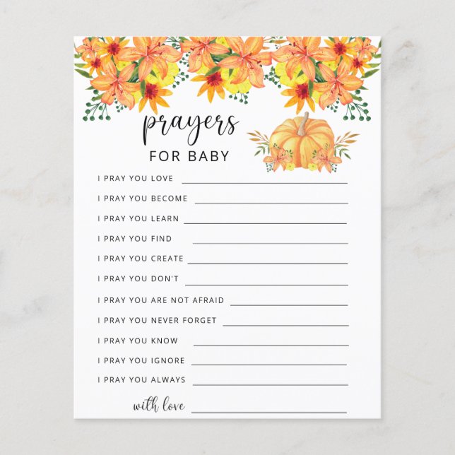 Party game | prayers for baby (Front)