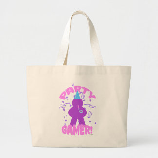 Party Gamer Fun Meeple Board Game Hobby Large Tote Bag