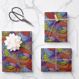 Party Gift Wrap Paper Sheets - Groovy