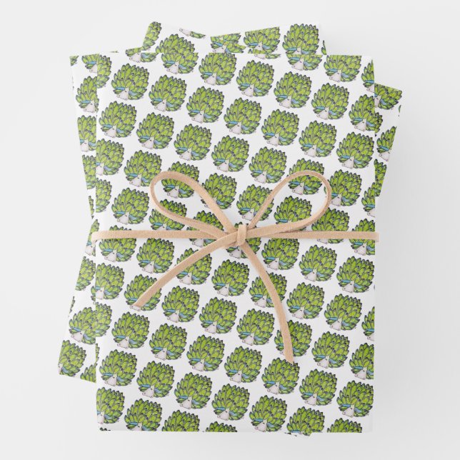 Party Gift Wrap Paper Sheets - Leaf Sheep Sea Slug (In situ)
