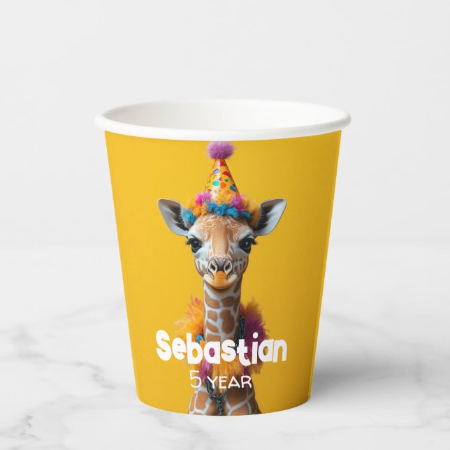 Party Giraffe Extravaganza Paper Cups (Front)