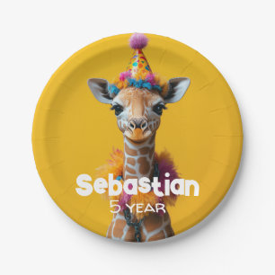Party Giraffe Extravaganza Paper Plate