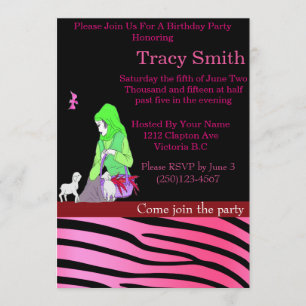 Party Girl Birthday Invitation #8