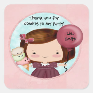 Party Girl Cute Sticker