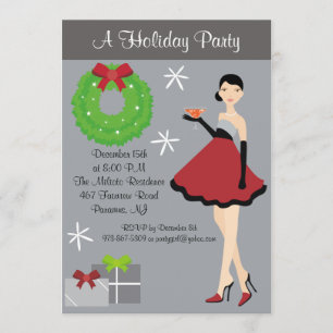 Party Girl Holiday Party Invitation