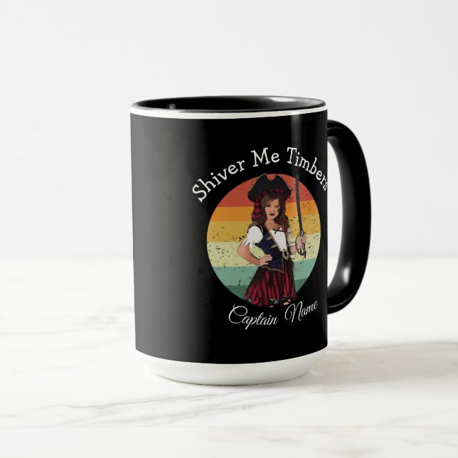 Party Girl Pirate Mug (Front Right)