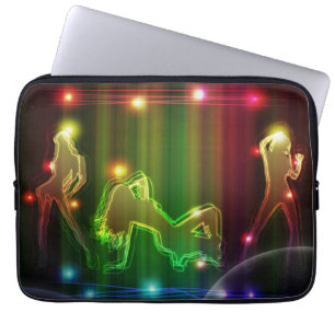 Party Girls Modern Trendy Neon Lights Laptop Sleeve