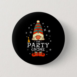 Party Gnome Xmas Group Family Matching Christmas H 6 Cm Round Badge