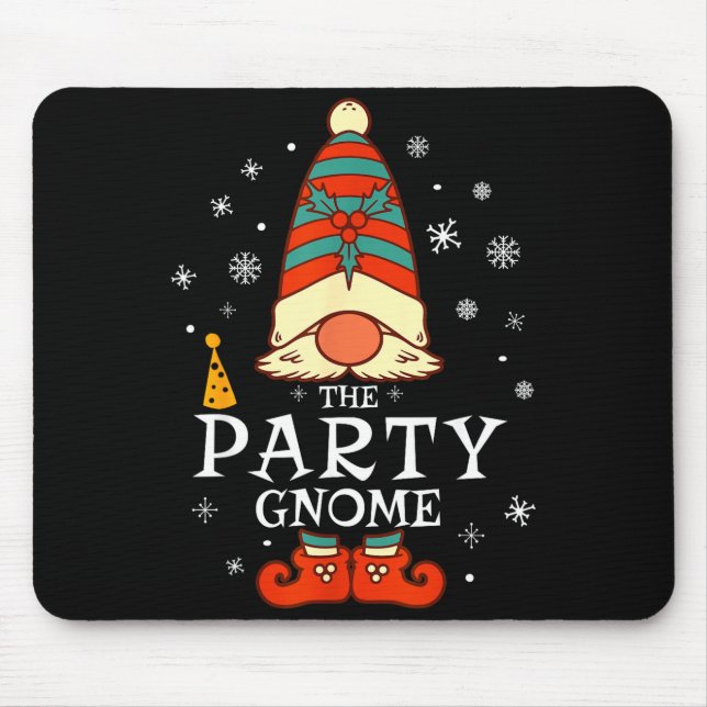 Party Gnome Xmas Group Family Matching Christmas H Mouse Mat (Front)