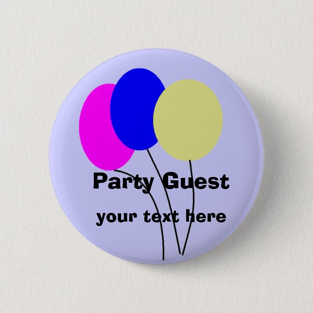 Party Guest, button (Front)