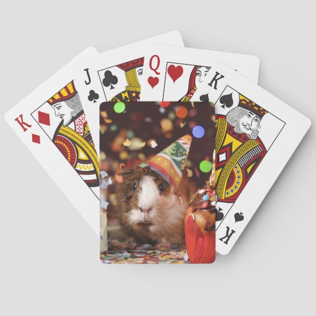 Party Guinea Pig Playing Cards (Back)