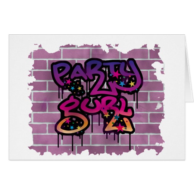 party gurl (girl) graffiti design (Front Horizontal)