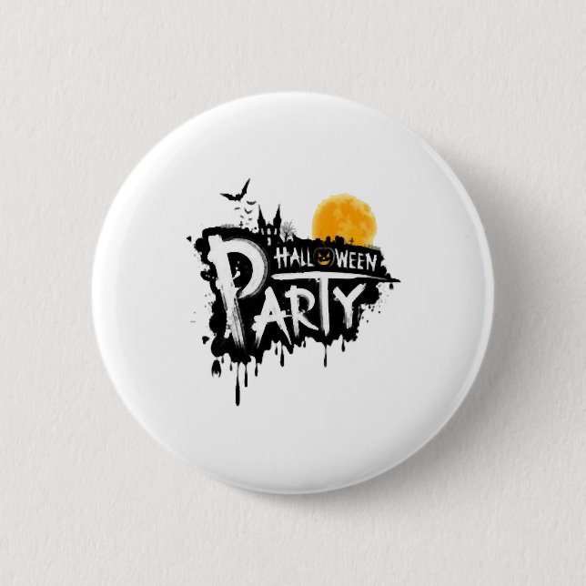 Party halloween  6 cm round badge (Front)