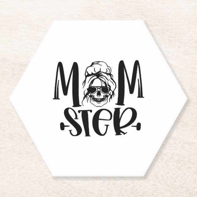 Party Halloween Momster Halloween Paper Coaster (Front)