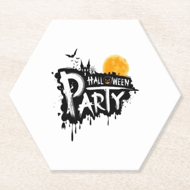 Party halloween  paper coaster (Front)