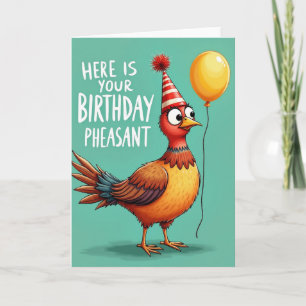 Party Hat Bird Birthday Card