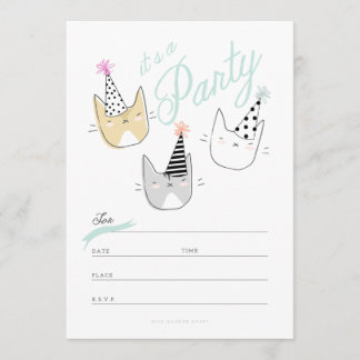 Party Hat Cats Invite
