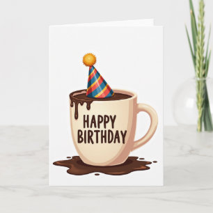 Party Hat Mug Birthday Card