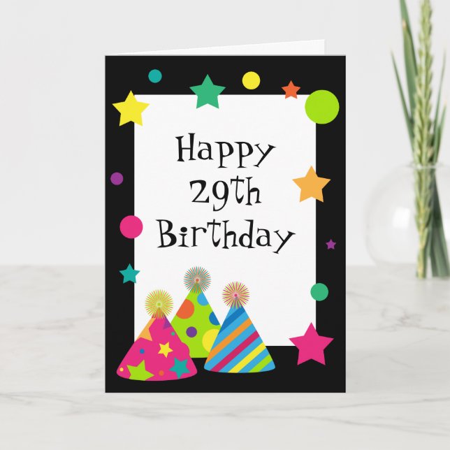 Party Hats 29 Again? Card (Front)
