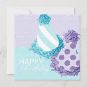 Party Hats Birthday Invitation
