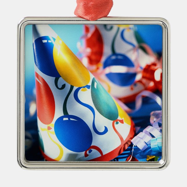 Party Hats Metal Tree Decoration (Front)