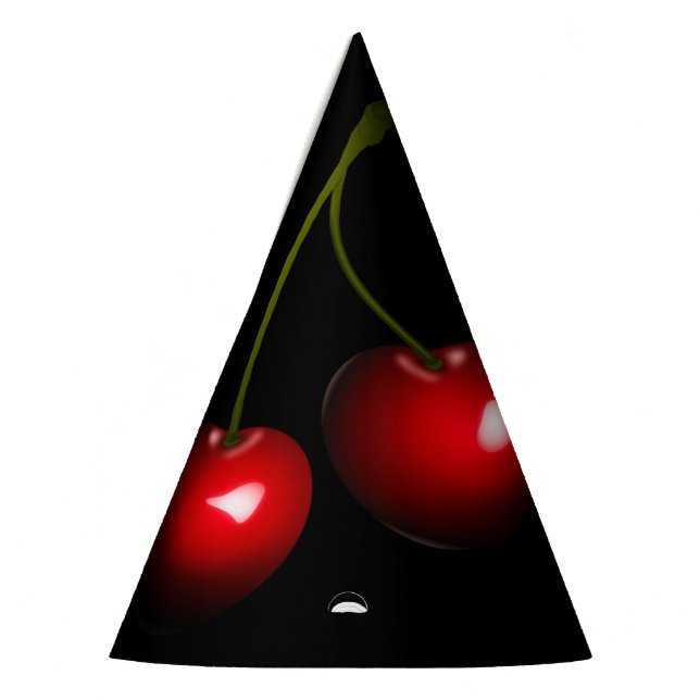 Party Hats with Red Cherries (Left)