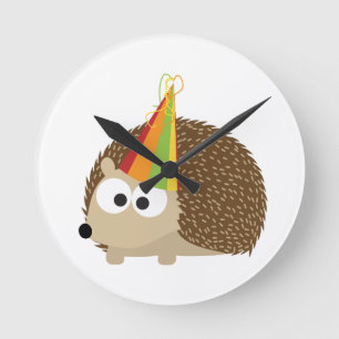 Party Hedgehog Round Clock