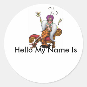 party, Hello My Name Is Classic Round Sticker