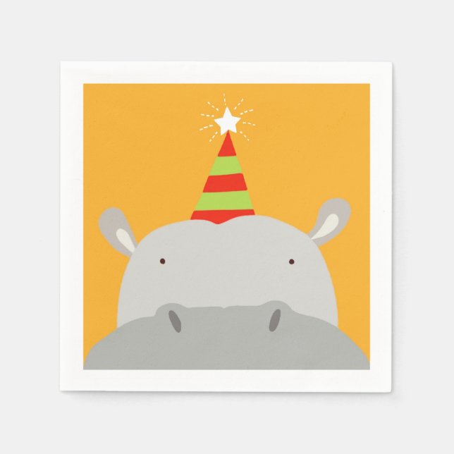 Party Hippo Napkin (Front)