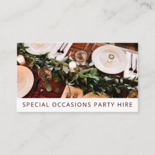Party Hire For Birthdays And Weddings Business Card