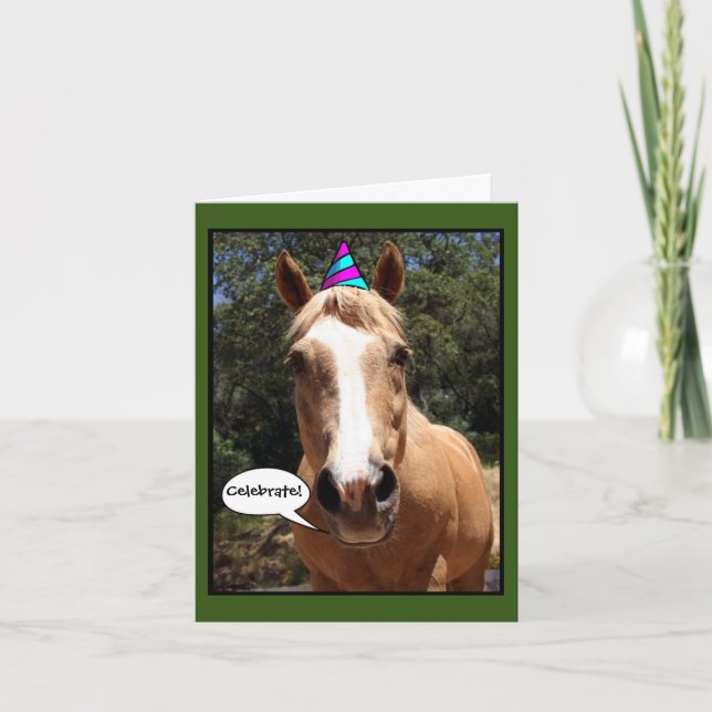 Party Horse Card - "Bess" (Front)