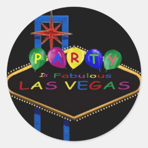Party In Fabulous Las Vegas with Balloons Stickers