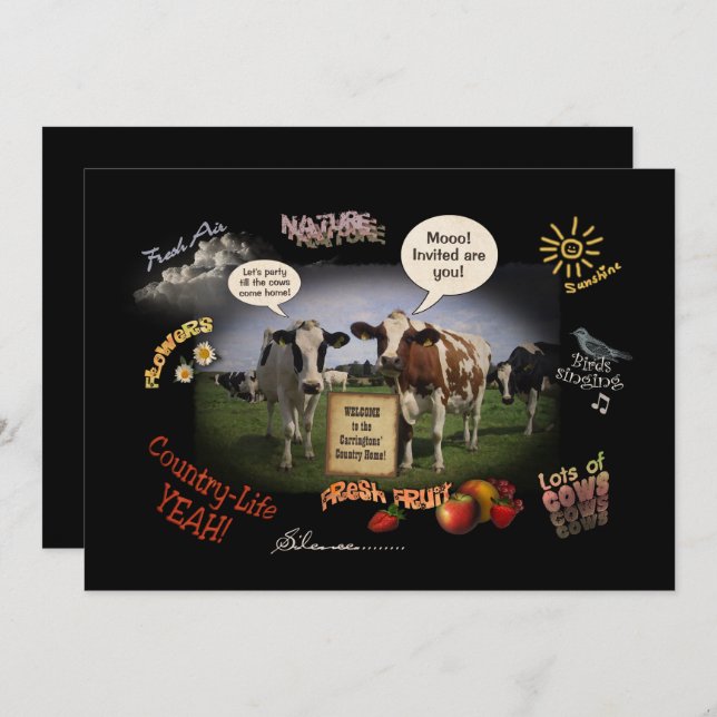 Party in the Country Invitation (Front/Back)