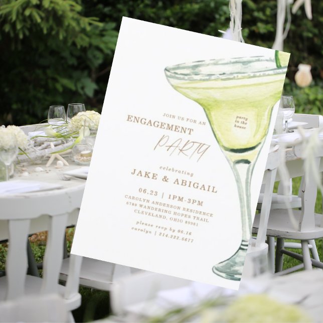 Party in the House Margarita Engagement Party Invitation (Creator Uploaded)