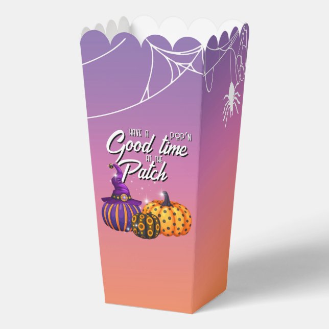 Party in the Patch Halloween Popcorn Box (Front)