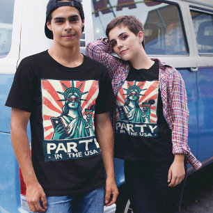 Party In The US Statue Of Liberty 4Th Of July T-Shirt