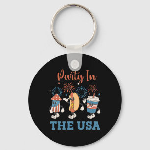 Party In The Usa 4th Of July Funny Party Usa Summe Key Ring