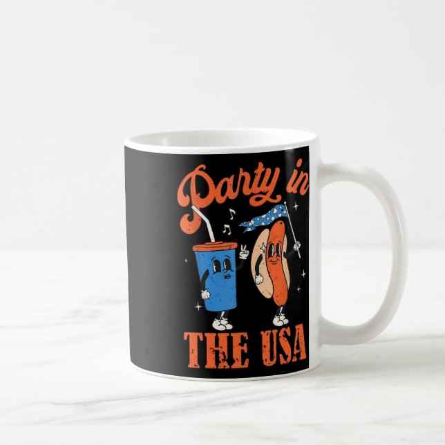 Party In The Usa 4th Of July Independence Day Usa  Coffee Mug (Right)