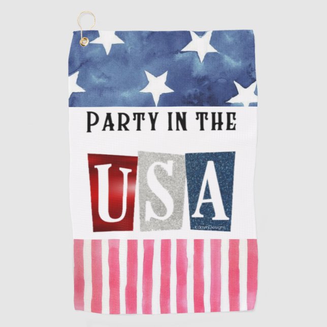 Party in the USA Golf Towel (Front)