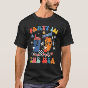 Party In The Usa Hot Dog Love USA 4th Of July T-Shirt