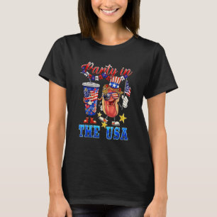 Party In The Usa Hot Dogs 4th Of July Independenc T-Shirt