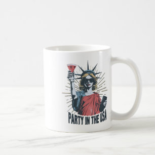 Party In The Usa Statue Of Liberty 4th Of July Pat Coffee Mug