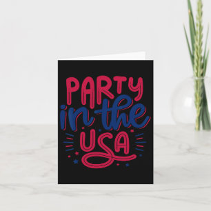 Party In The Usa Vintage Independence Day 4th Of J Card