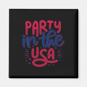 Party In The Usa Vintage Independence Day 4th Of J Magnet
