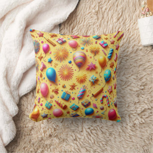 Party in Yellow Cushion