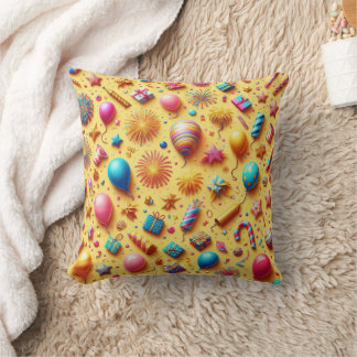 Party in Yellow Cushion