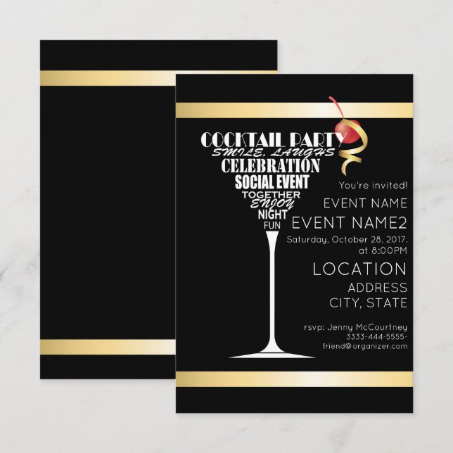 Party Invitation design (Front/Back)