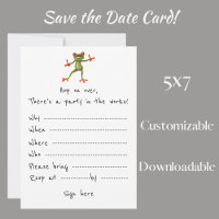 Party invitation: Frog invites you over!